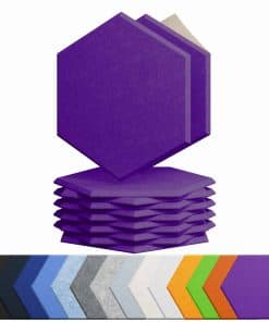 Paquete de 12 Paneles Acústicos Amantech Autoadhesivos de