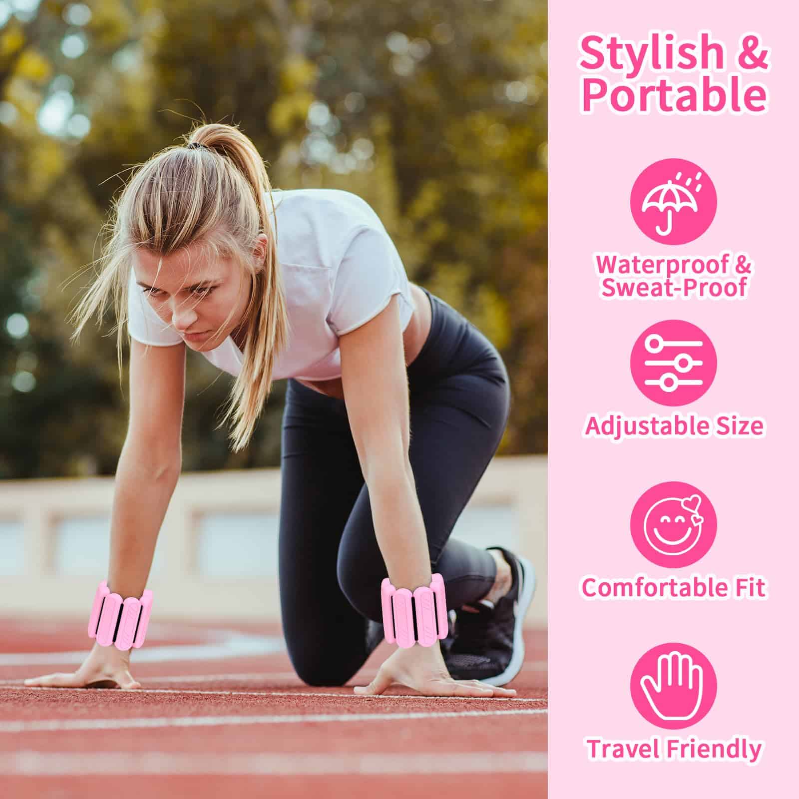 Pesas de Muñeca y Tobillo de Pilates para Mujeres 1 Par (2 - Imagen 5