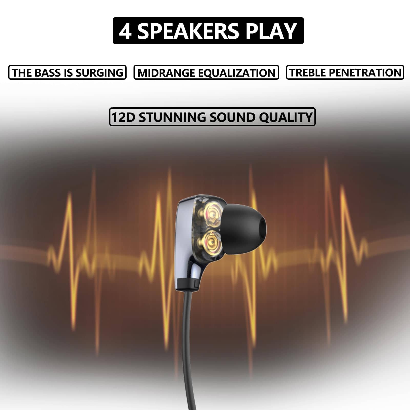 Audífonos alrededor del cuello V5.3 con cancelación de - Imagen 3