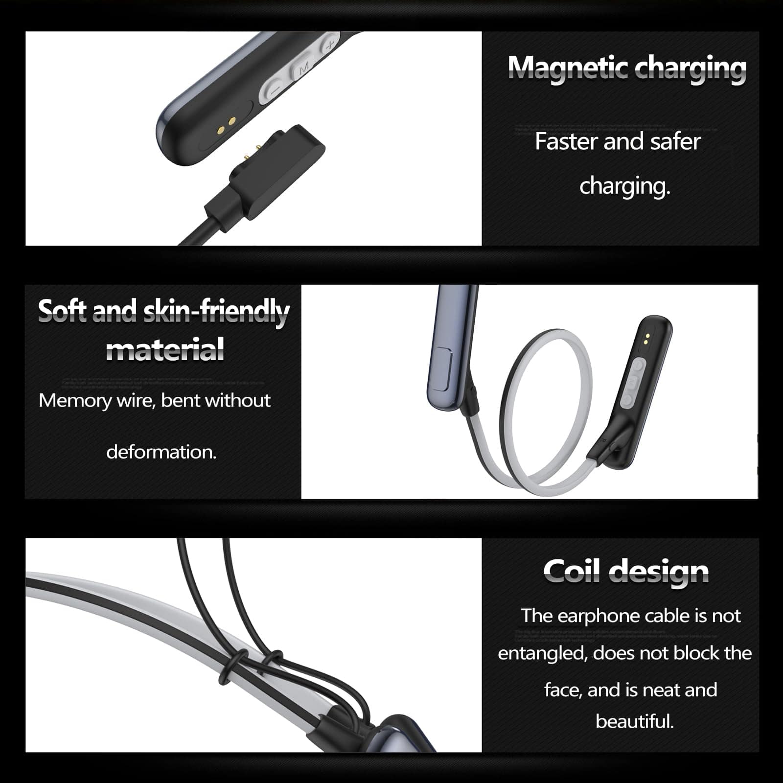 Audífonos alrededor del cuello V5.3 con cancelación de - Imagen 6