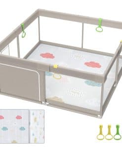 Corralito para bebés con tapete, corralito de 71x59