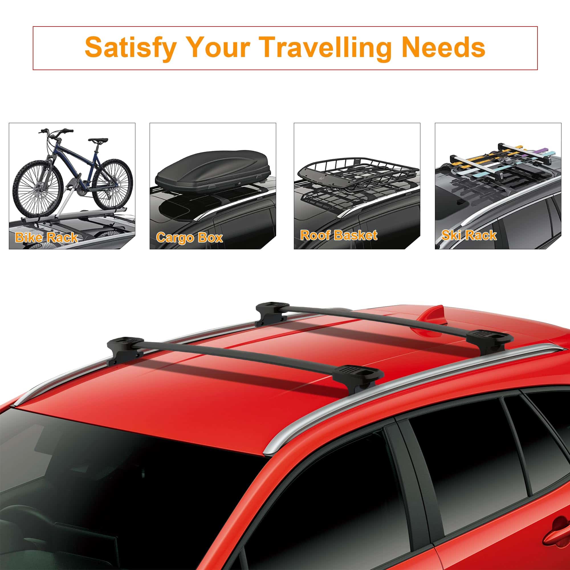 Autekcomma Barras Transversales de Techo de Alta - Imagen 7