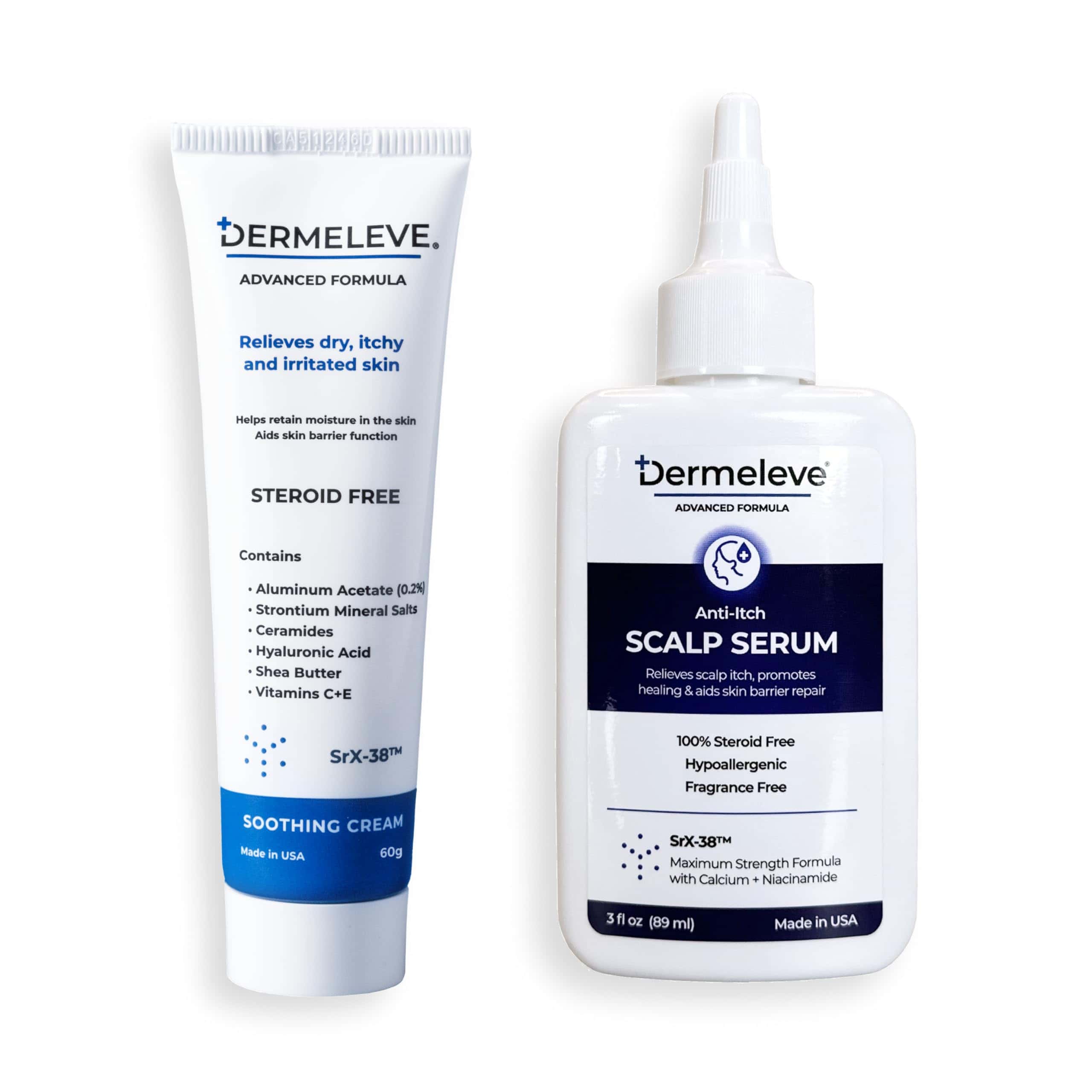 Paquete Dermeleve Itch-Free con Crema de 60g y Suero para