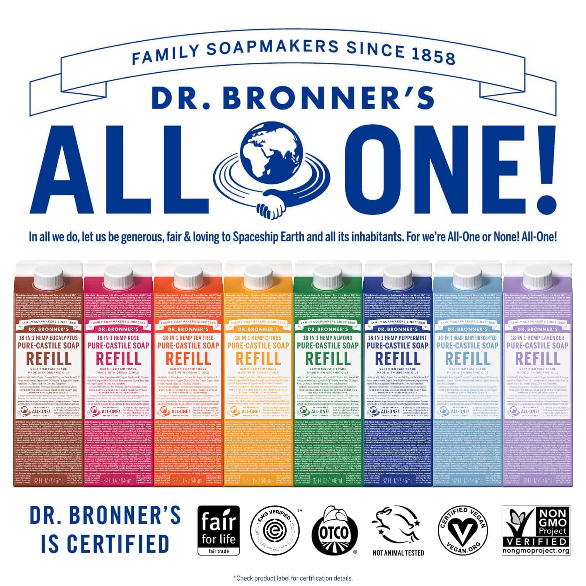 Dr. Bronner's Pure-Castile Liquid Soap Refill (Eucalyptus - Imagen 5