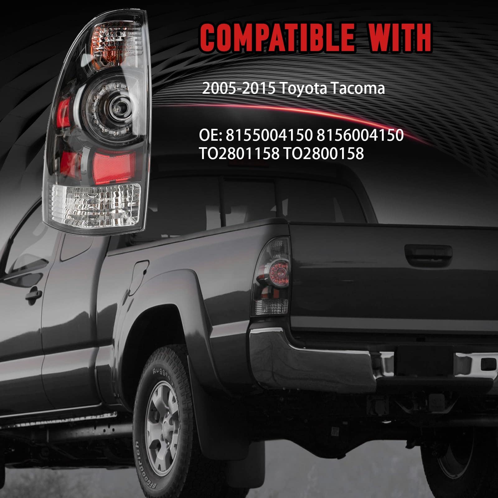 FOMIUZY Conjunto de Luces Traseras Compatible con Toyota - Imagen 8