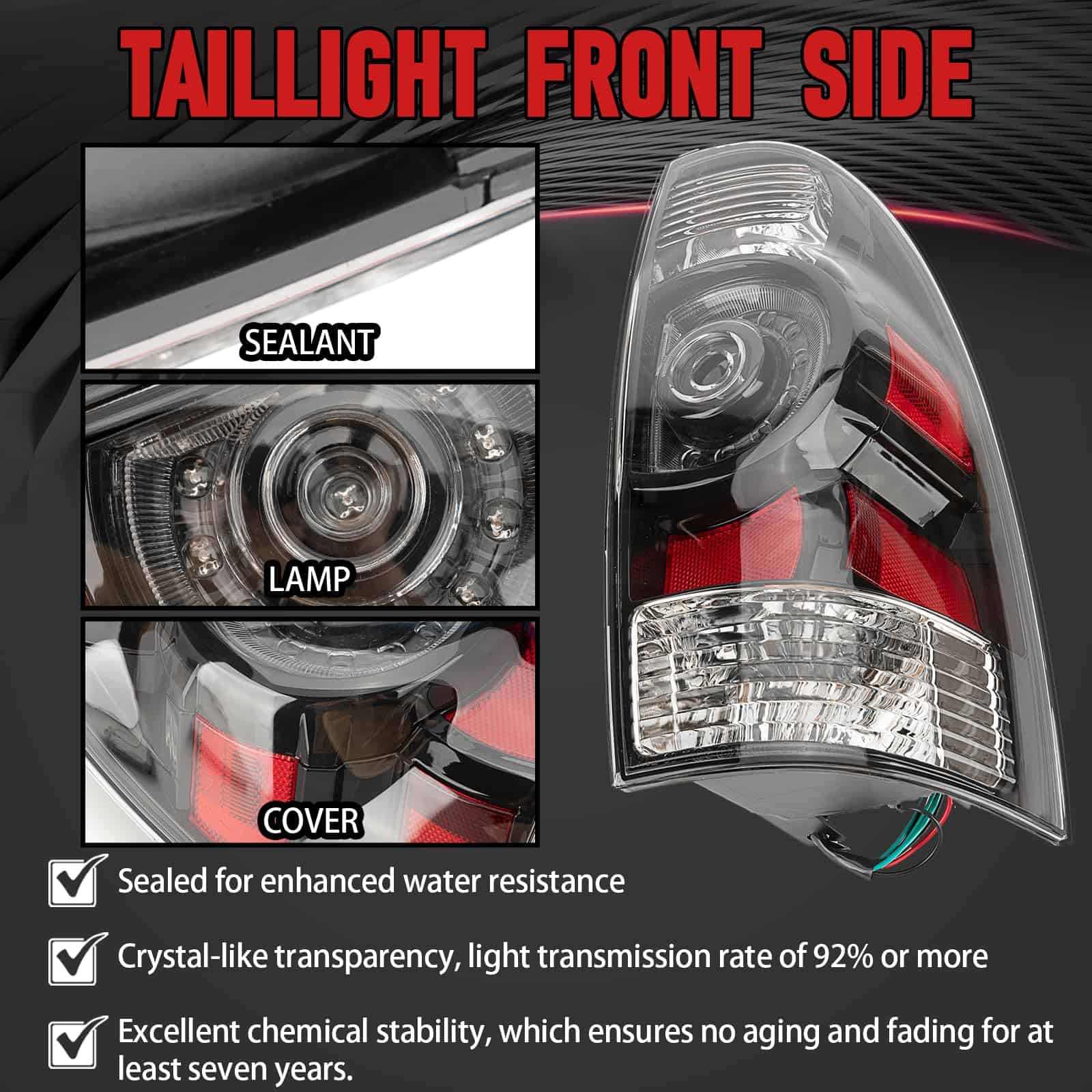 FOMIUZY Conjunto de Luces Traseras Compatible con Toyota - Imagen 4