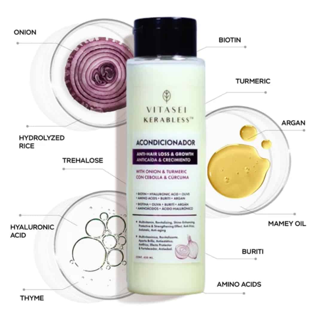 Acondicionador VITASEI Kerabless Con Cebolla y Cúrcuma - Imagen 3