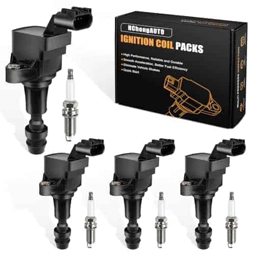 Paquete de 4 Bobinas de Encendido y Bujías Compatible con