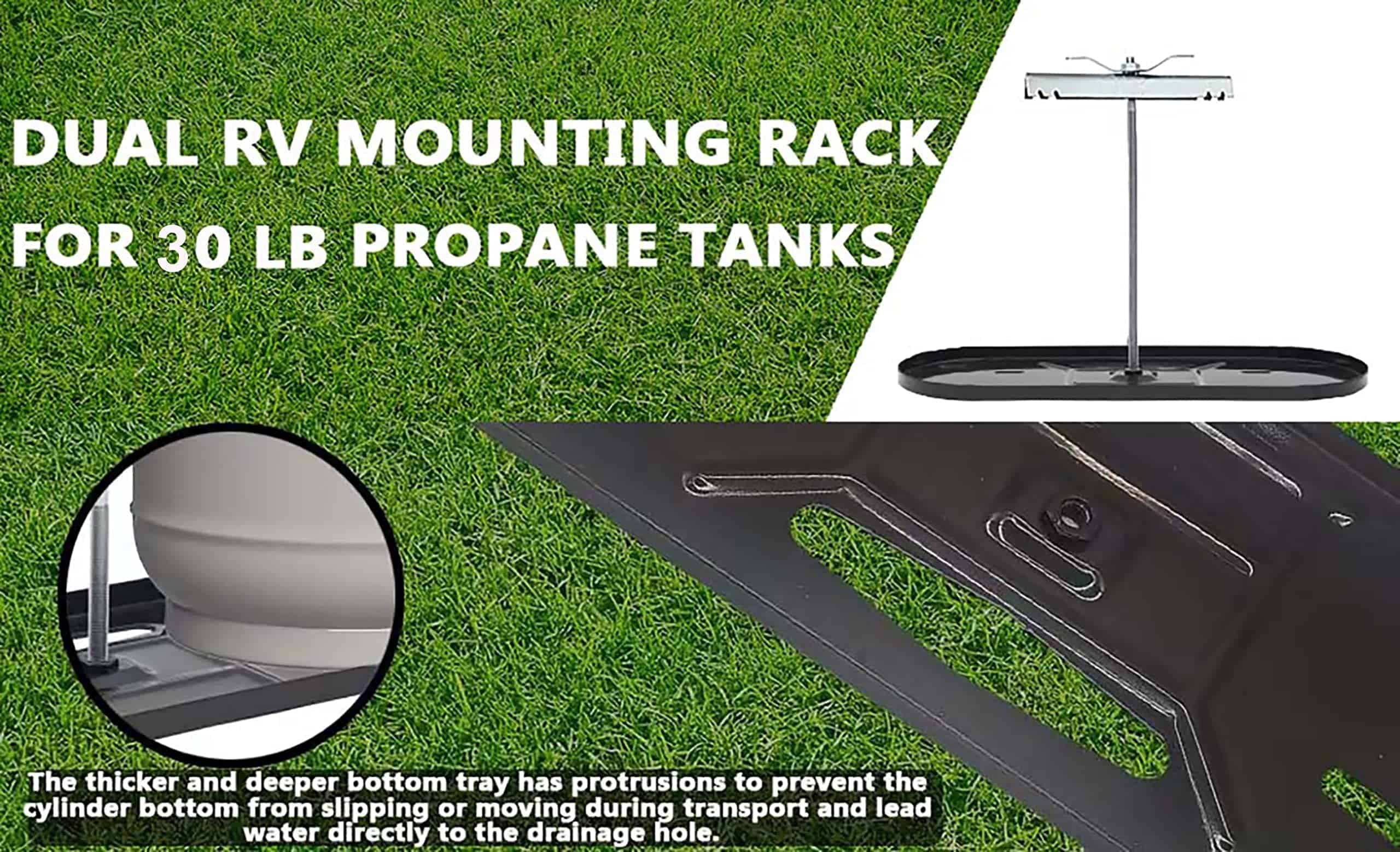 Soporte de Montaje Dual de Tanque de Propano para 30 lbs y - Imagen 5