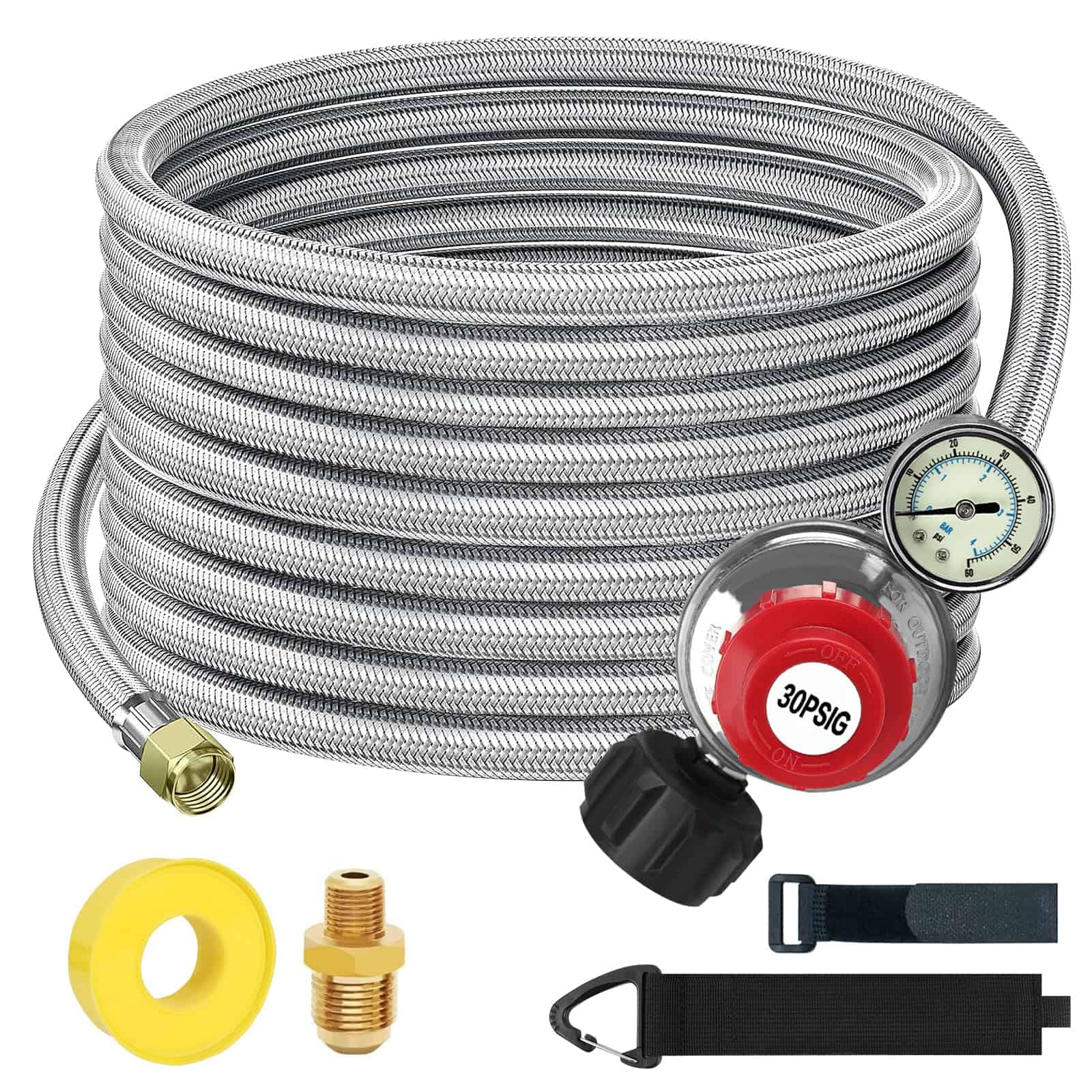 Regulador de Propano de Alta Presión Ajustable -Plata