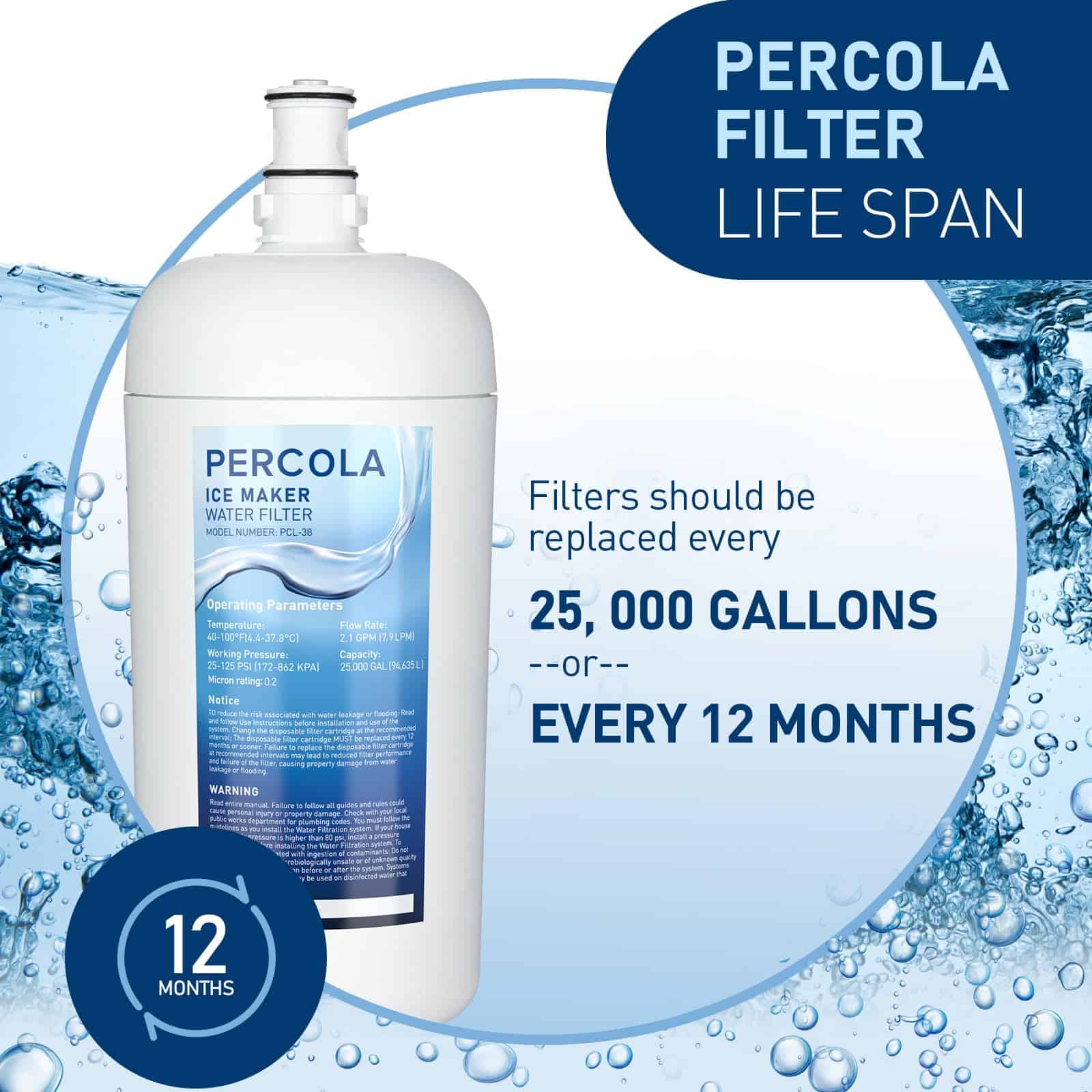 Filtro de Agua para Fabricador de Hielo PERCOLA - Imagen 4