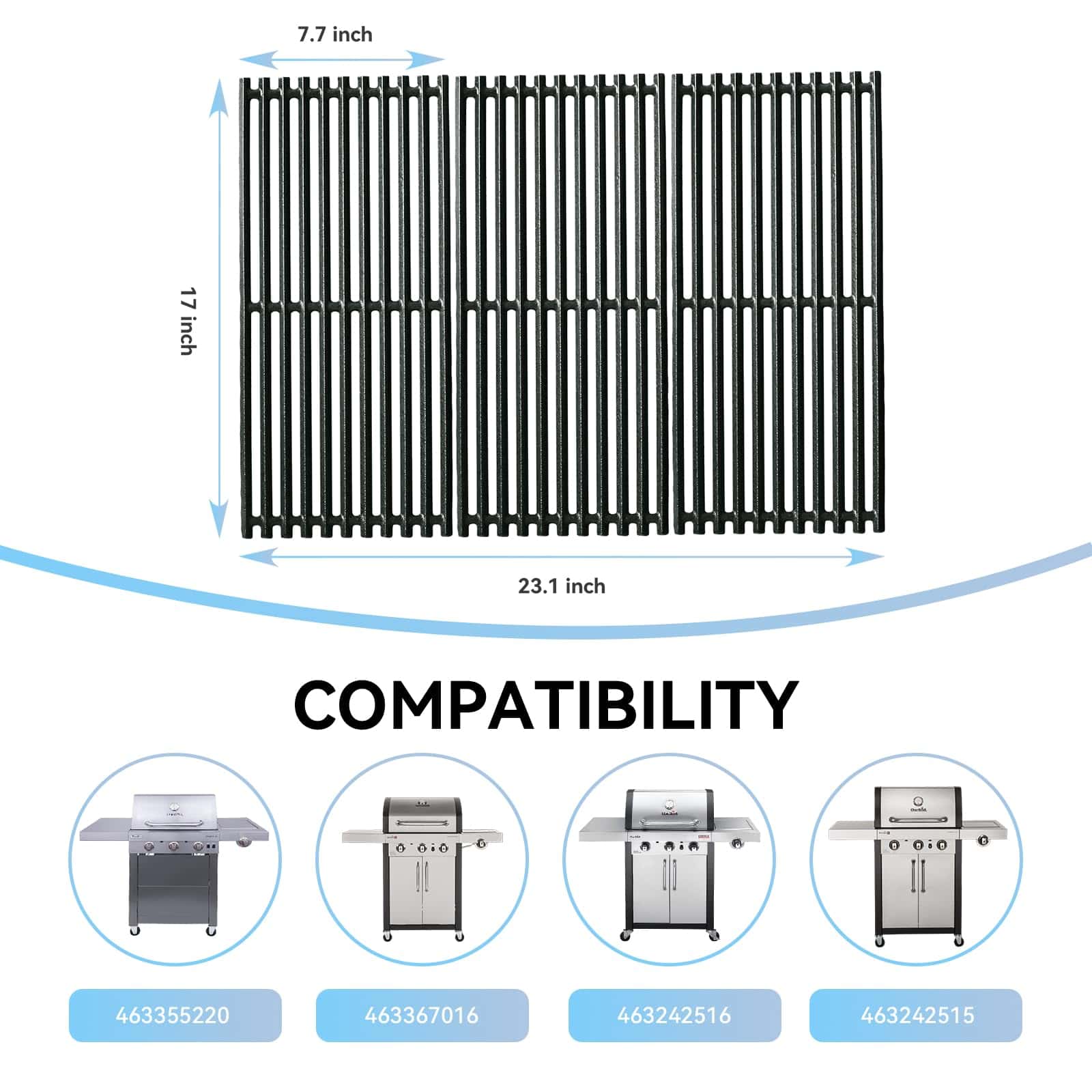 Rejillas de Cocina de 17" para Parrilla de Gas de 3 - Imagen 3