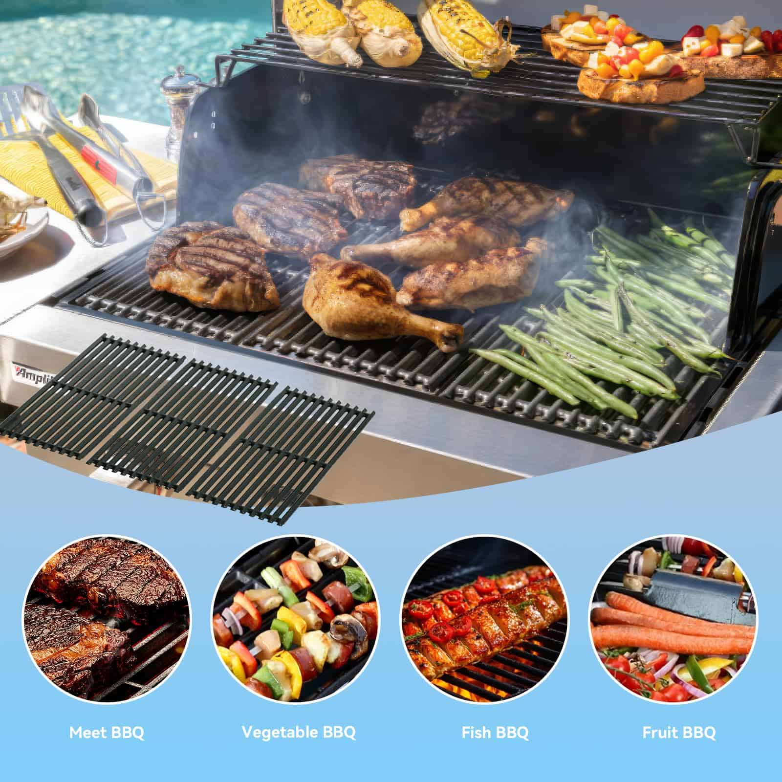 Rejillas de Cocina de 17" para Parrilla de Gas de 3 - Imagen 6