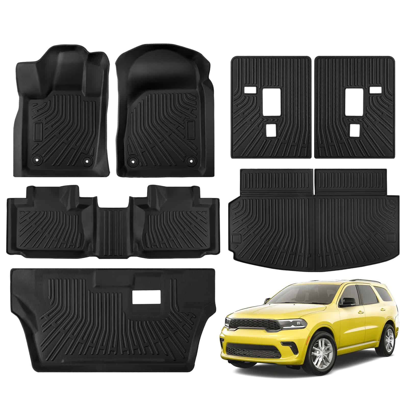 Tapetes para piso DAZANZAN para Dodge Durango 7 Asientos