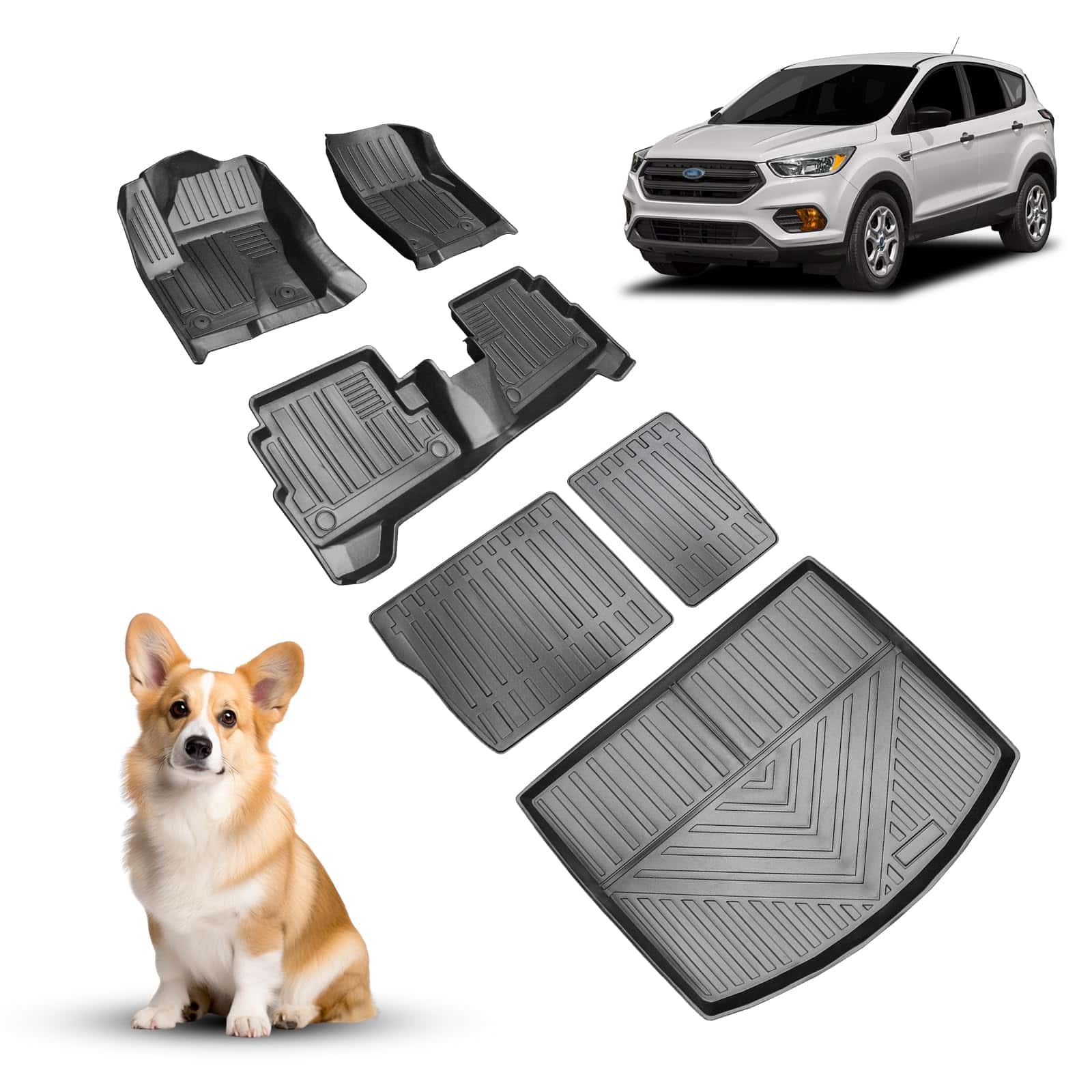Tapetes Antsvnn Compatible para Ford Escape 2013-2019,
