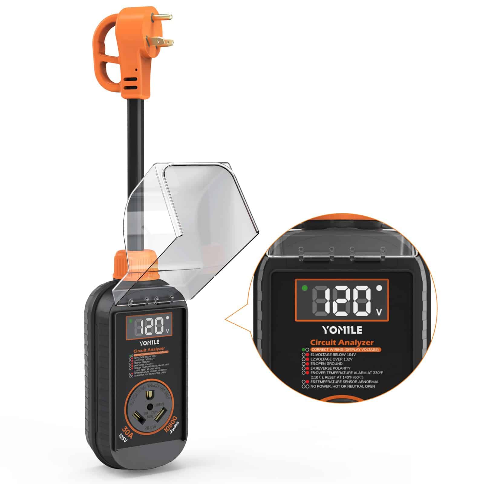 Protector de Sobretensión Inteligente para RV Yomile, 30