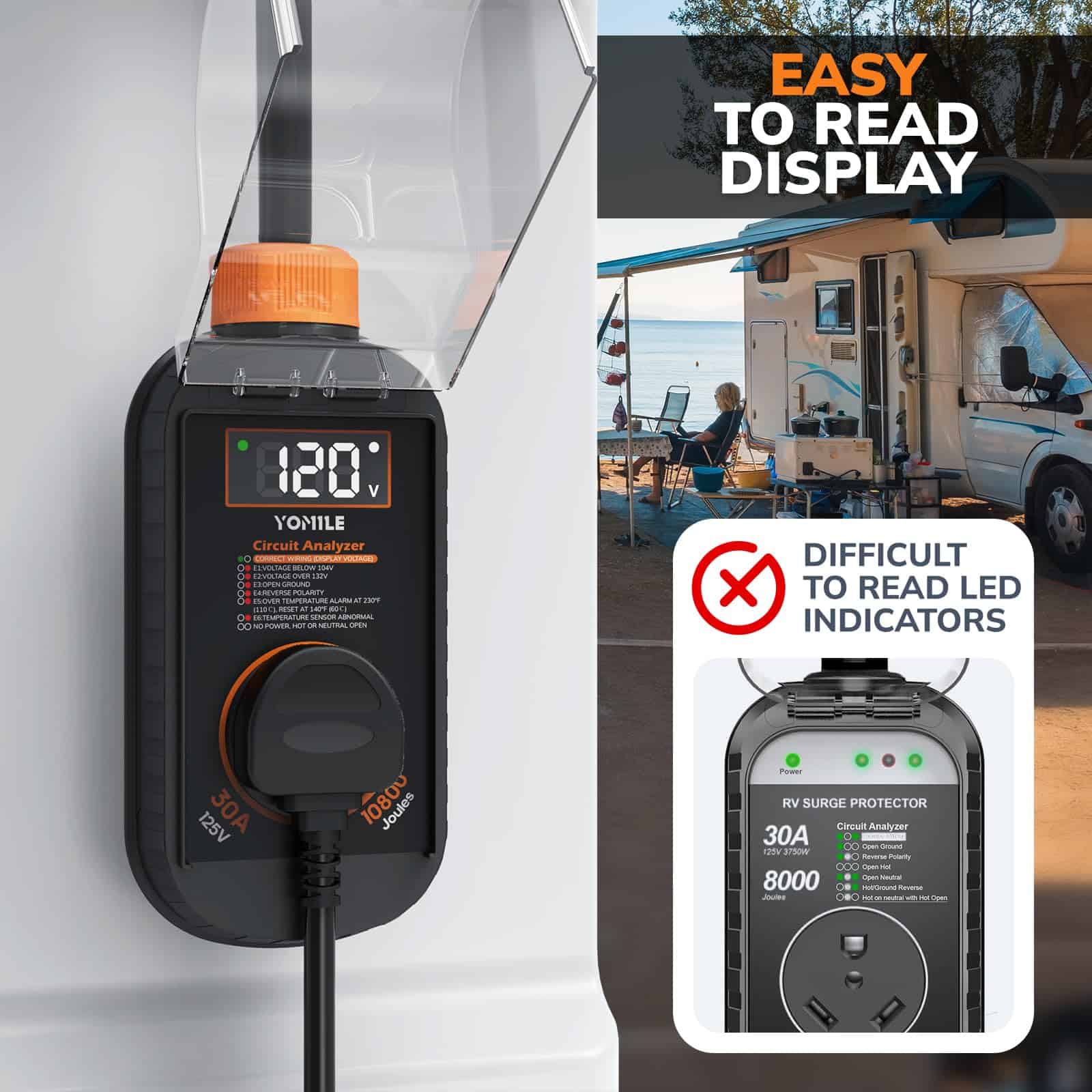 Protector de Sobretensión Inteligente para RV Yomile, 30 - Imagen 5