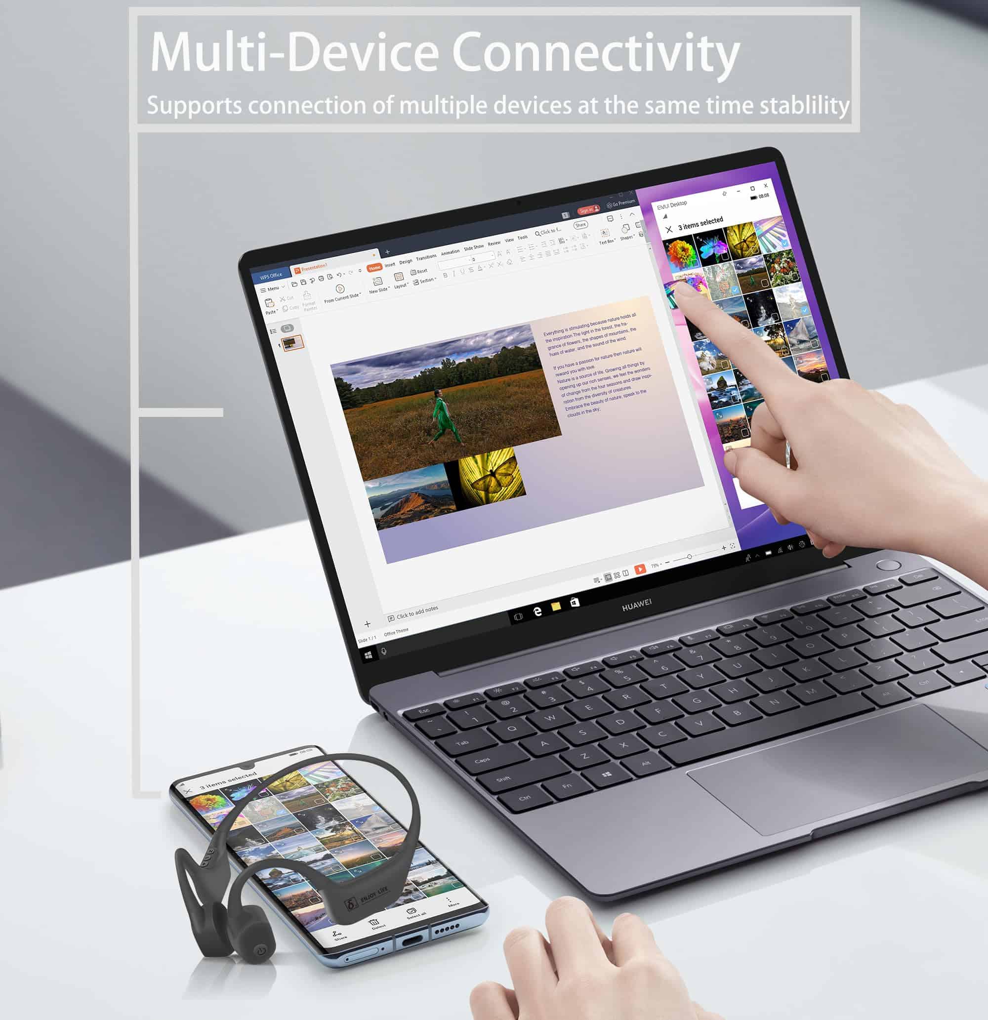 Audífonos de conducción ósea S+, Reproductor MP3 Memoria - Imagen 8