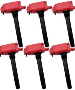 Juego de 6 bobinas de encendido rojas de rendimiento HLZ