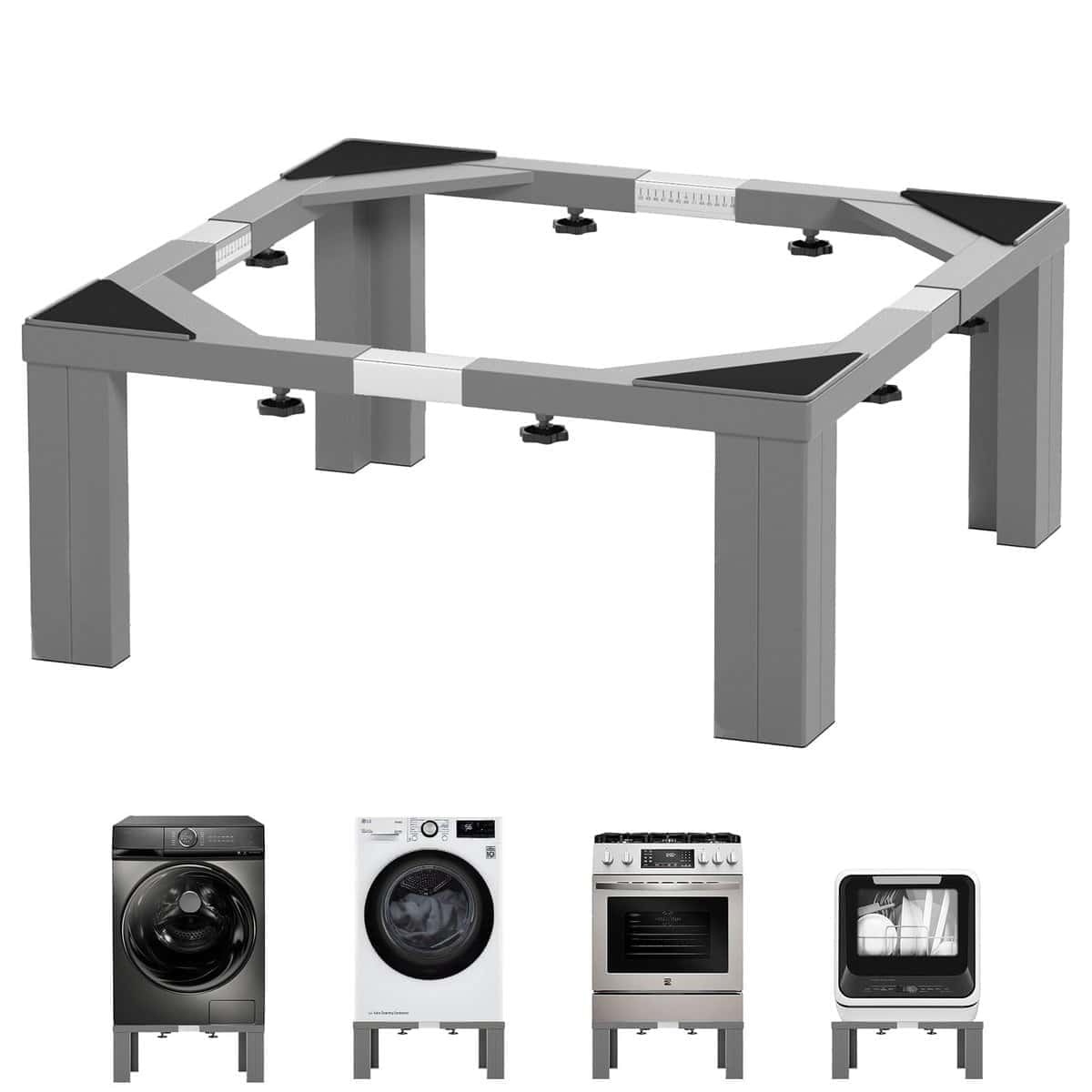 Pedestal de Lavandería de Acero -Gris