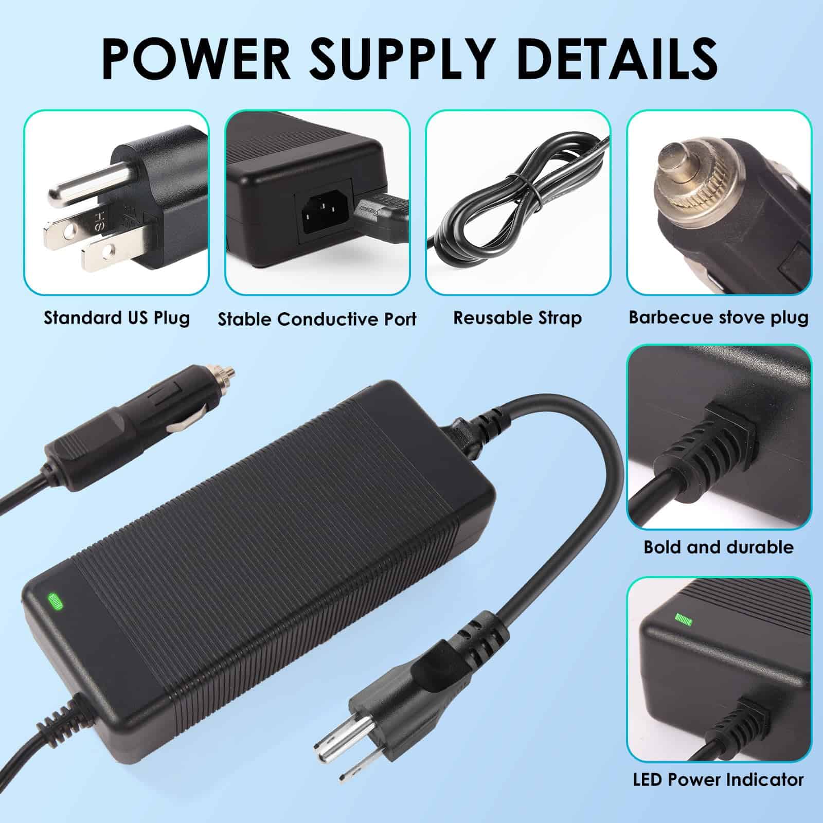 Convertidor de fuente de alimentación de 12V 12.5A 150W con - Imagen 3