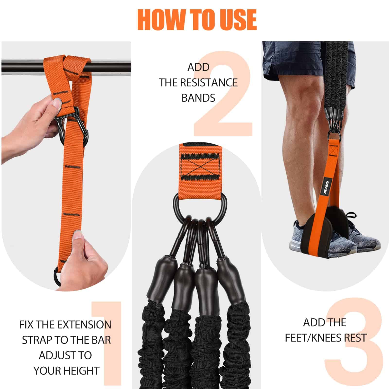 Bandas de asistencia para pull up 260lbs, Bandas de - Imagen 4