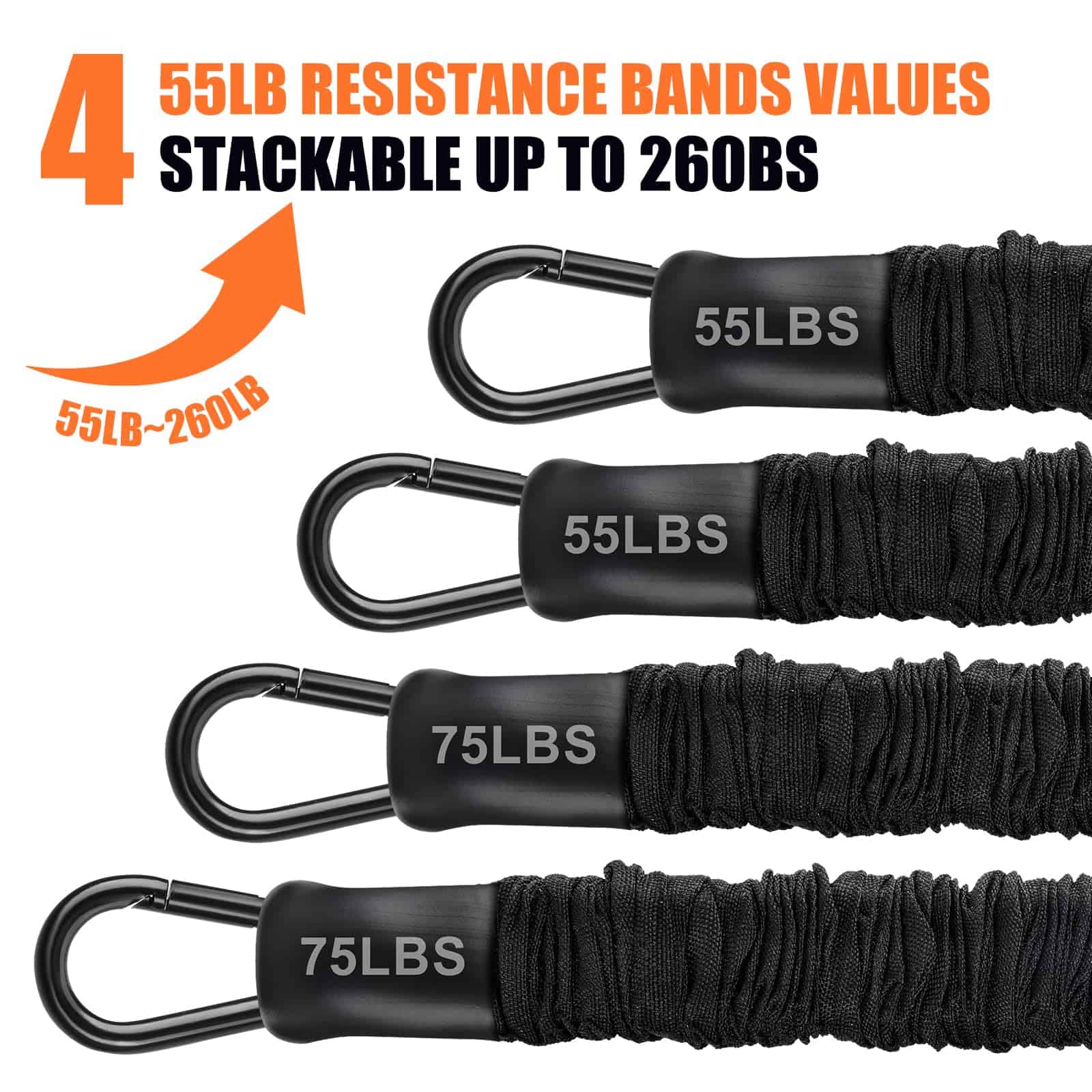 Bandas de asistencia para pull up 260lbs, Bandas de - Imagen 5