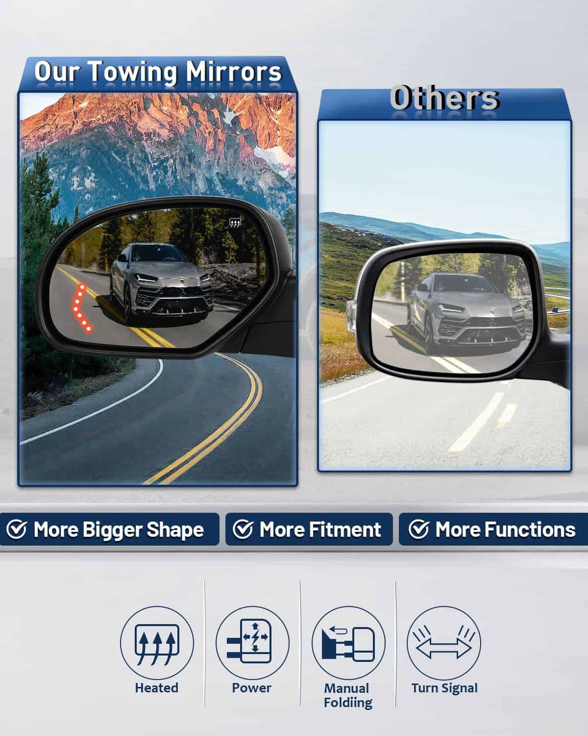 Espejos de remolque ECCPP para 2007-2013 Para Chevrolet - Imagen 3