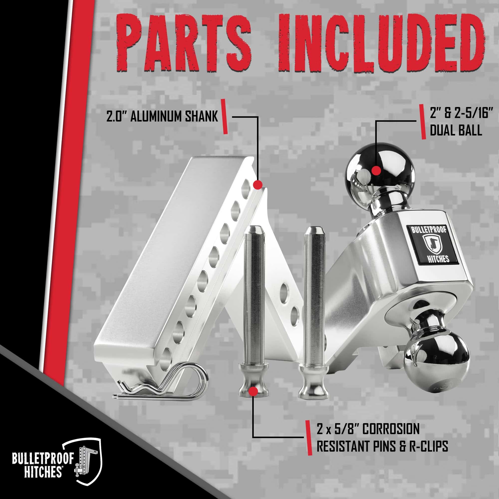 Enganche de Remolque de Aluminio de 2.0" de BulletProof - Imagen 3
