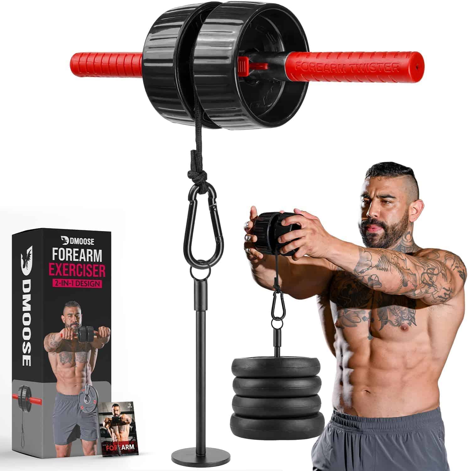 DMoose Fitness Fortalecedor de antebrazos y rodillo de