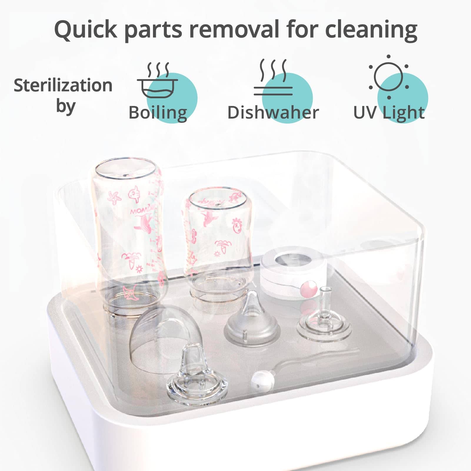 Biberón para Bebé Zkiwow de PPSU Natural con Diseño de Tapa - Imagen 7