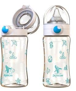 Biberón para Bebé Zkiwow de PPSU Natural con Diseño de Tapa