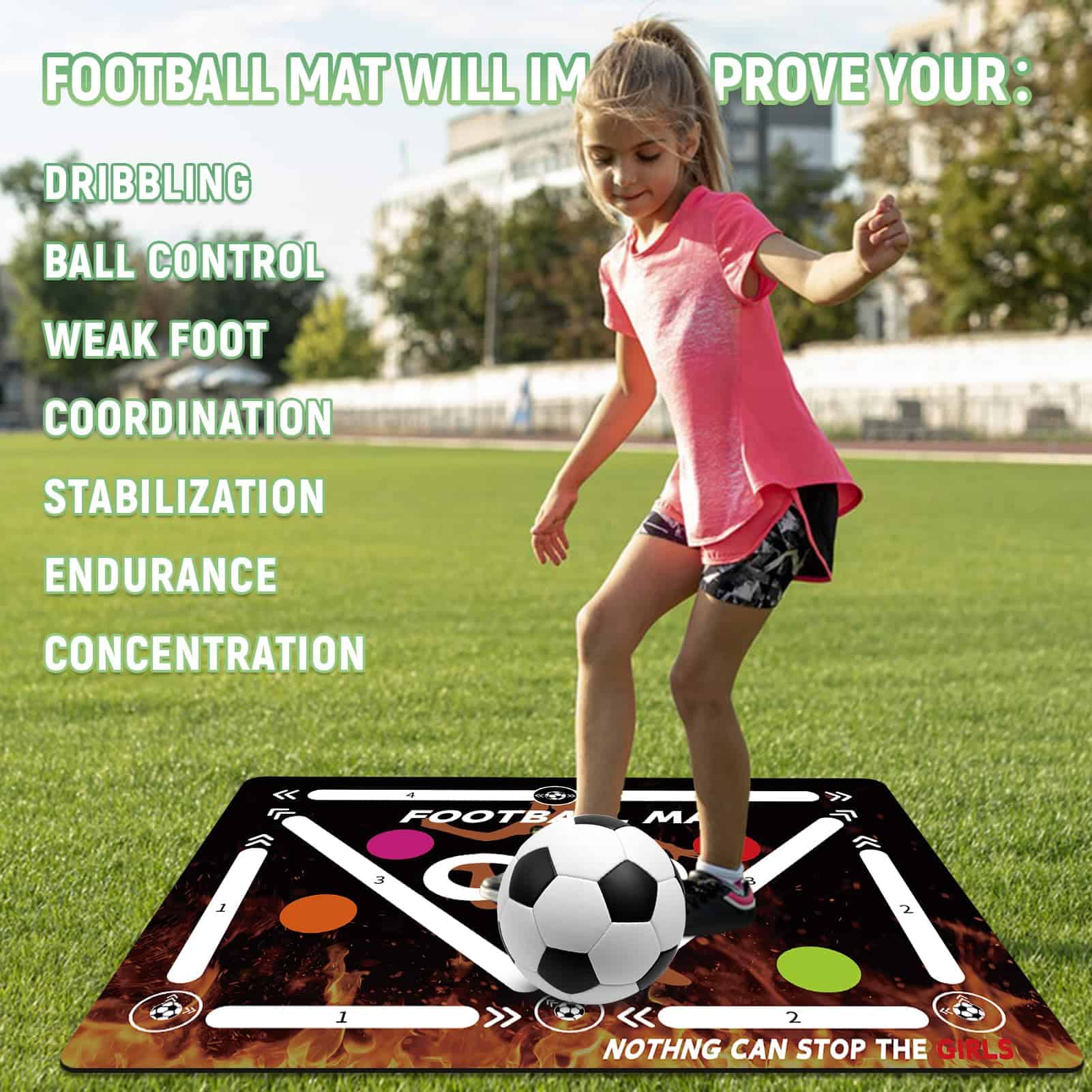 Tapete de Entrenamiento de Fútbol, Tapete para Entrenar el - Imagen 3