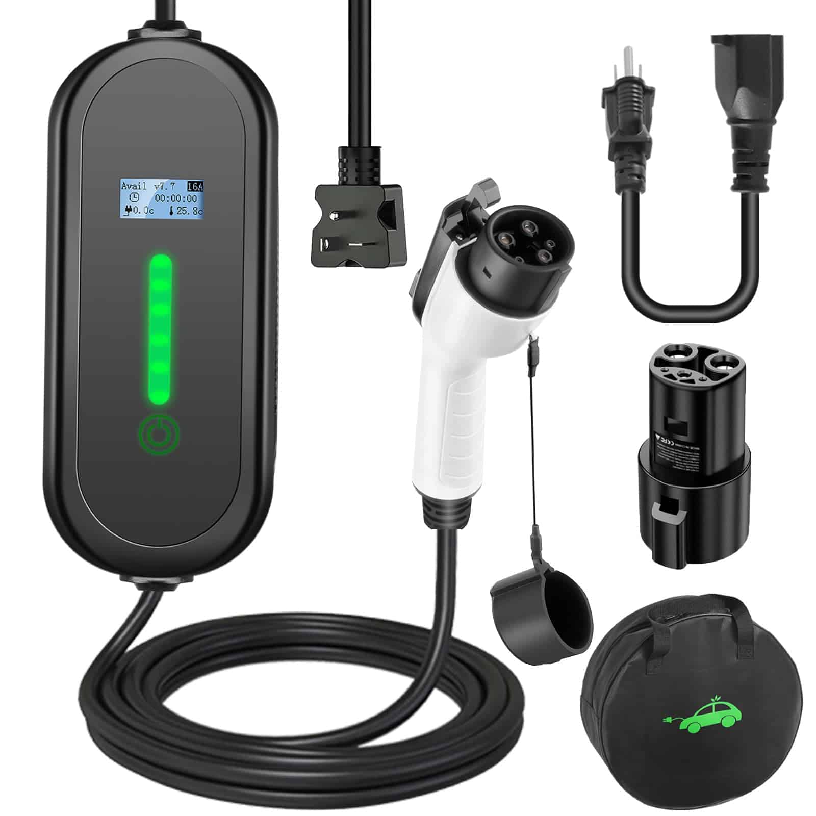 Cargador ENERGYGENIE para autos eléctricos Tesla y J1772,