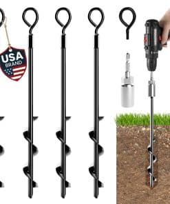 Anclajes para Tierra de 14.4'' enroscables - Deber Pesado