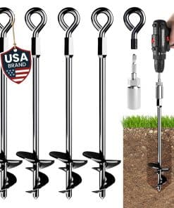 Anclajes de Tierra de 15" Atornillables - Resistente para