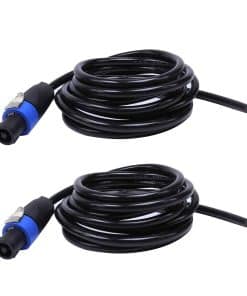 Paquete de 2 cables de altavoz de alambre de grado