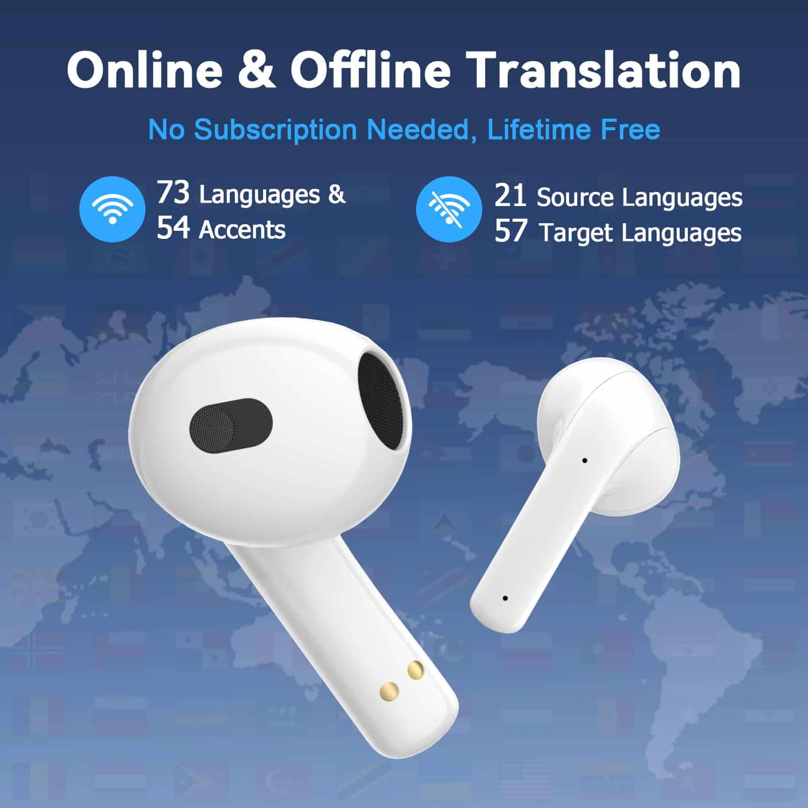 Translation Earbuds Real Time, Traductor de Idiomas - Imagen 8