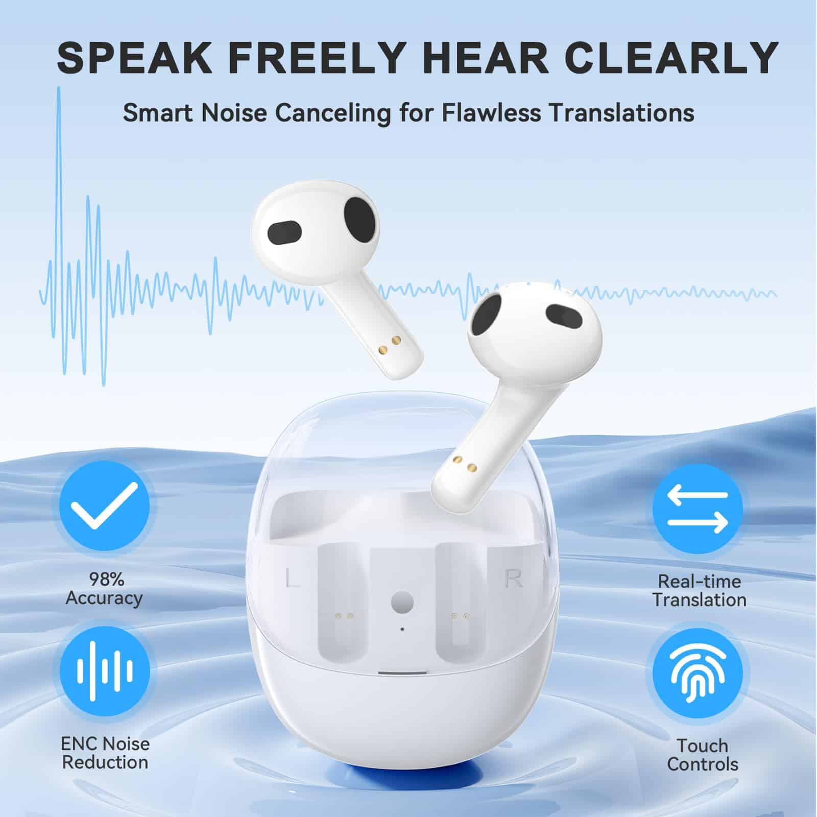 Translation Earbuds Real Time, Traductor de Idiomas - Imagen 10