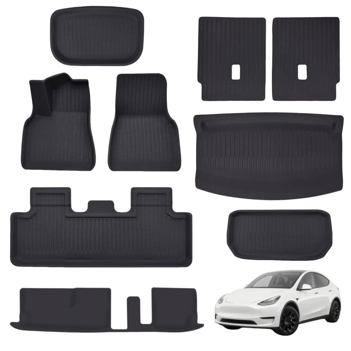 YEBOOCA para Tesla Model Y 2020-2025 Juego -Negro
