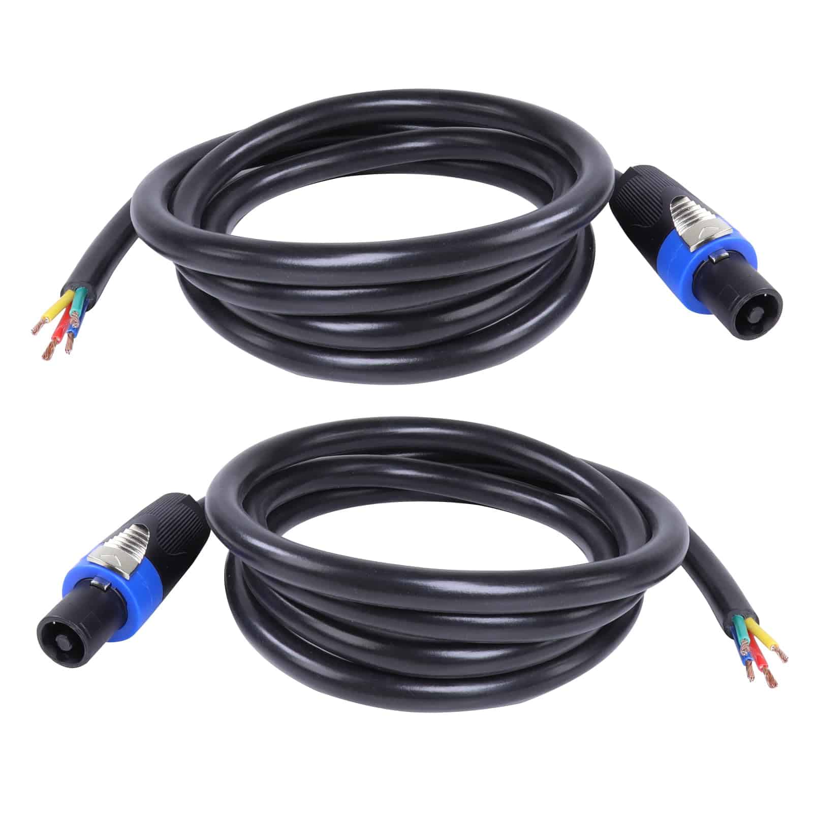 HBU 6 Pies Paquete de 2 Cables Speakon de 4 Hilos de Grado