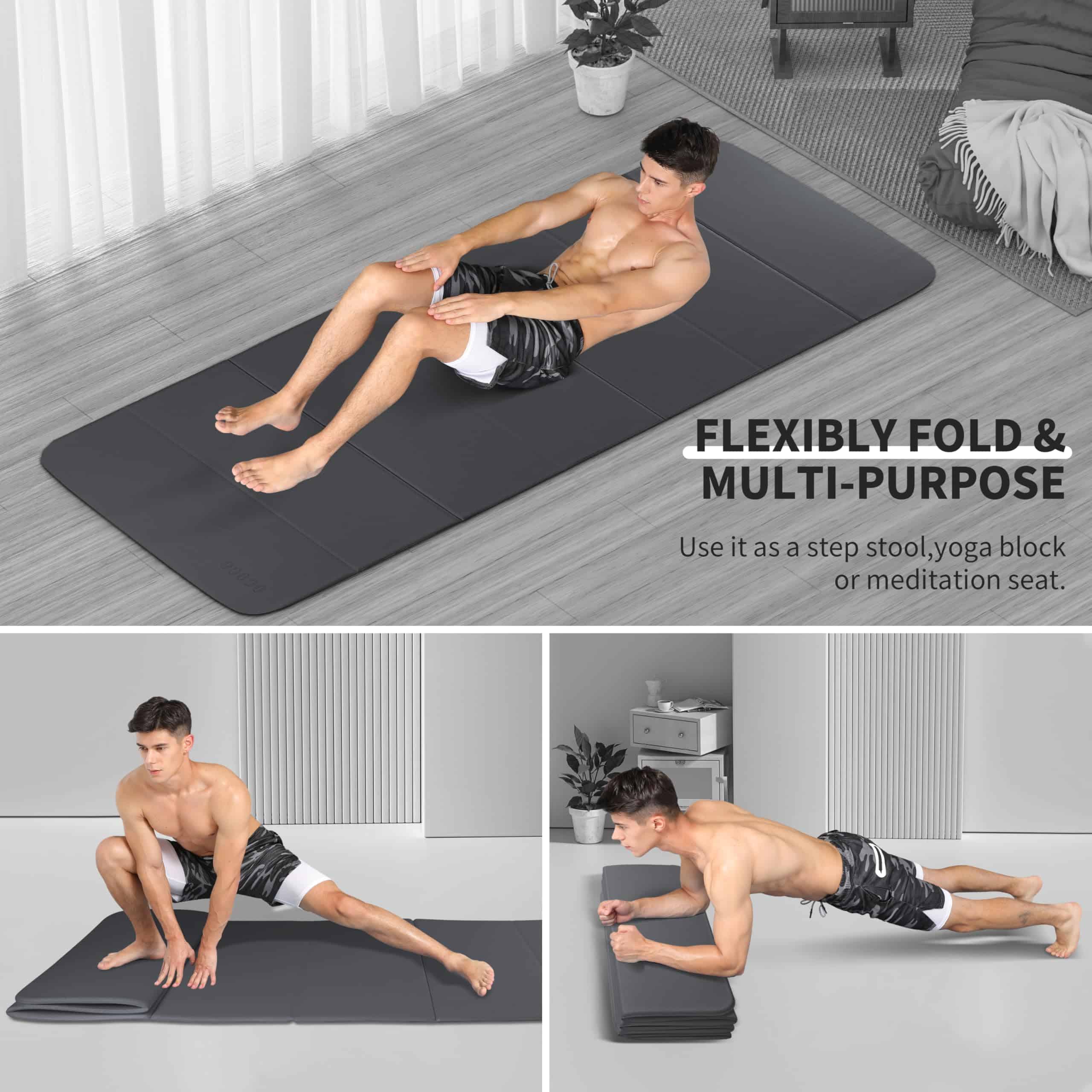 Tapete de Yoga para Niños Extra Grueso de -Negro - Imagen 7