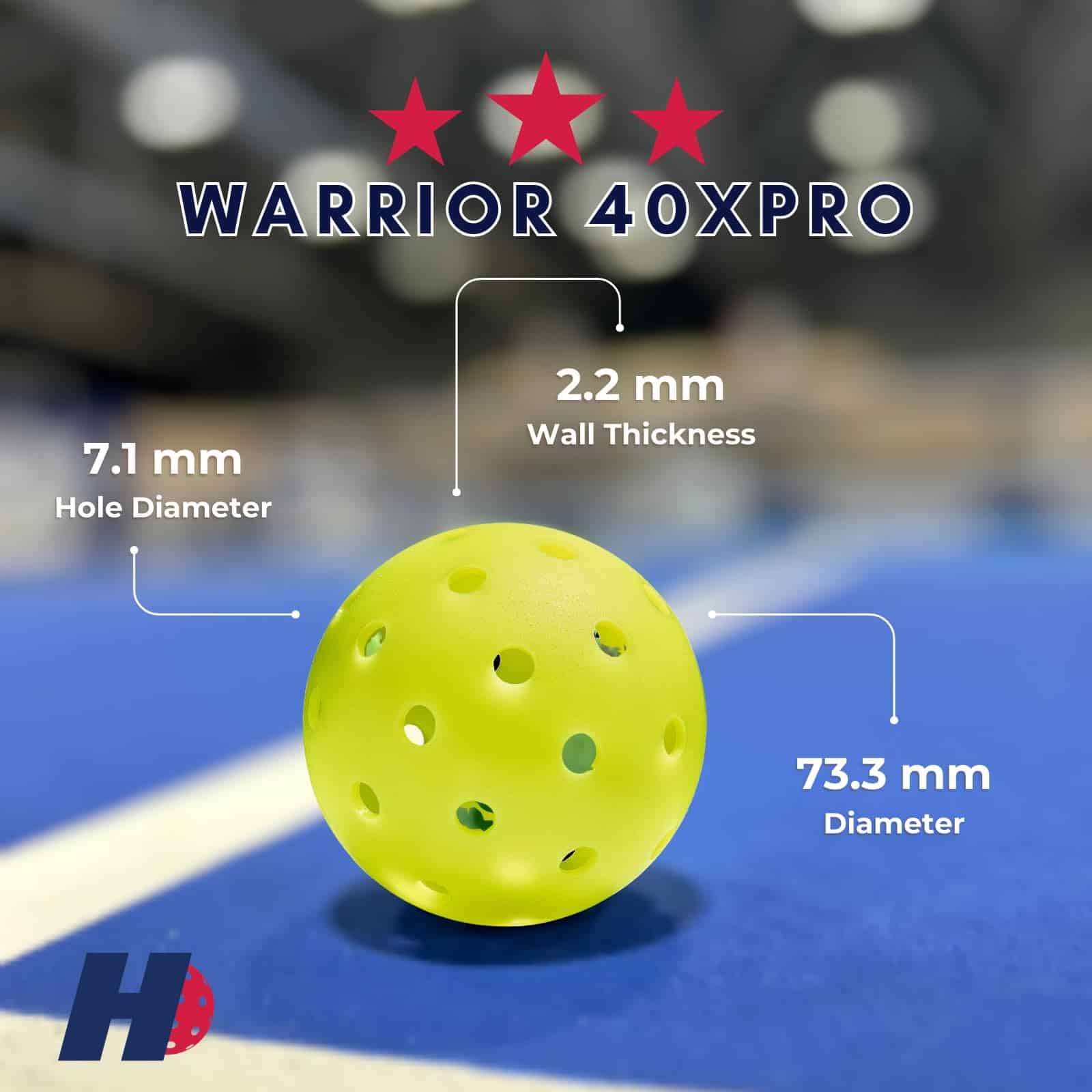 VeteranGO Hero Pickleball Warrior 40XPRO - Set de 12 - Imagen 4