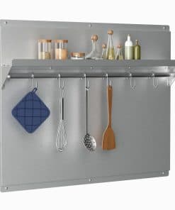 IKTCH Protector de salpicaduras para cocina con estante 24