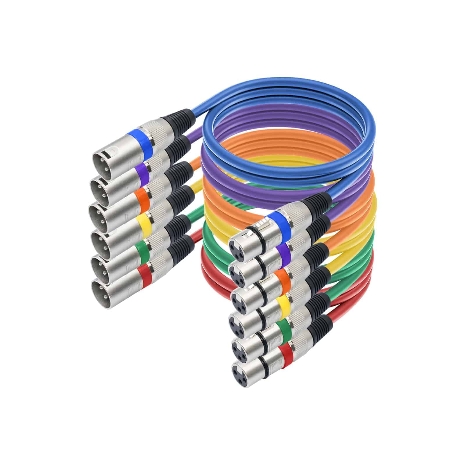 Cable XLR Yumiwoow de 50 pies 2 Pack - Cable de Micrófono