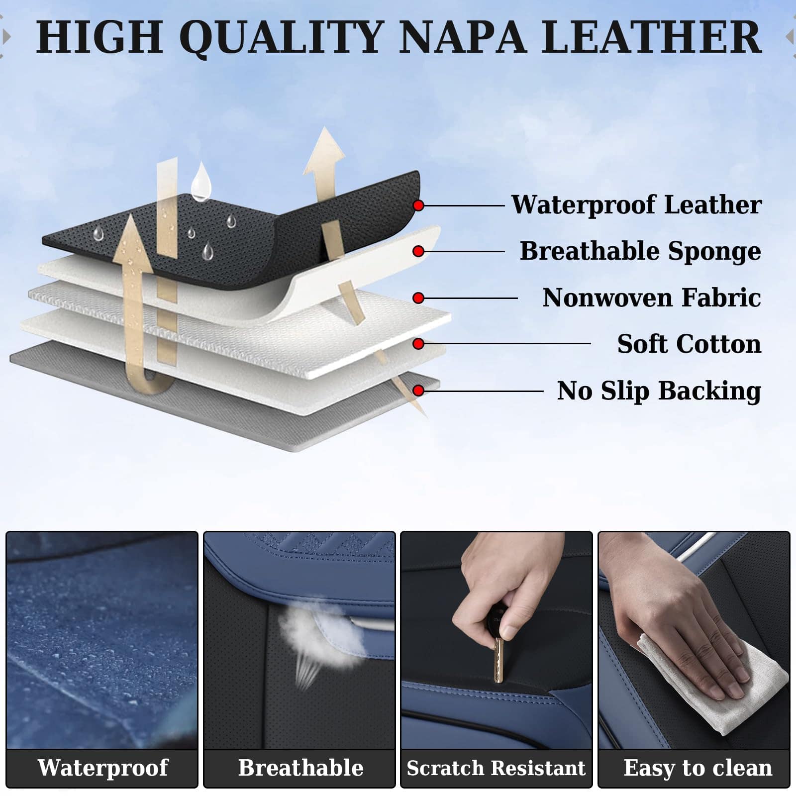 Cubiertas de asiento delantero y trasero para automóviles, - Imagen 6