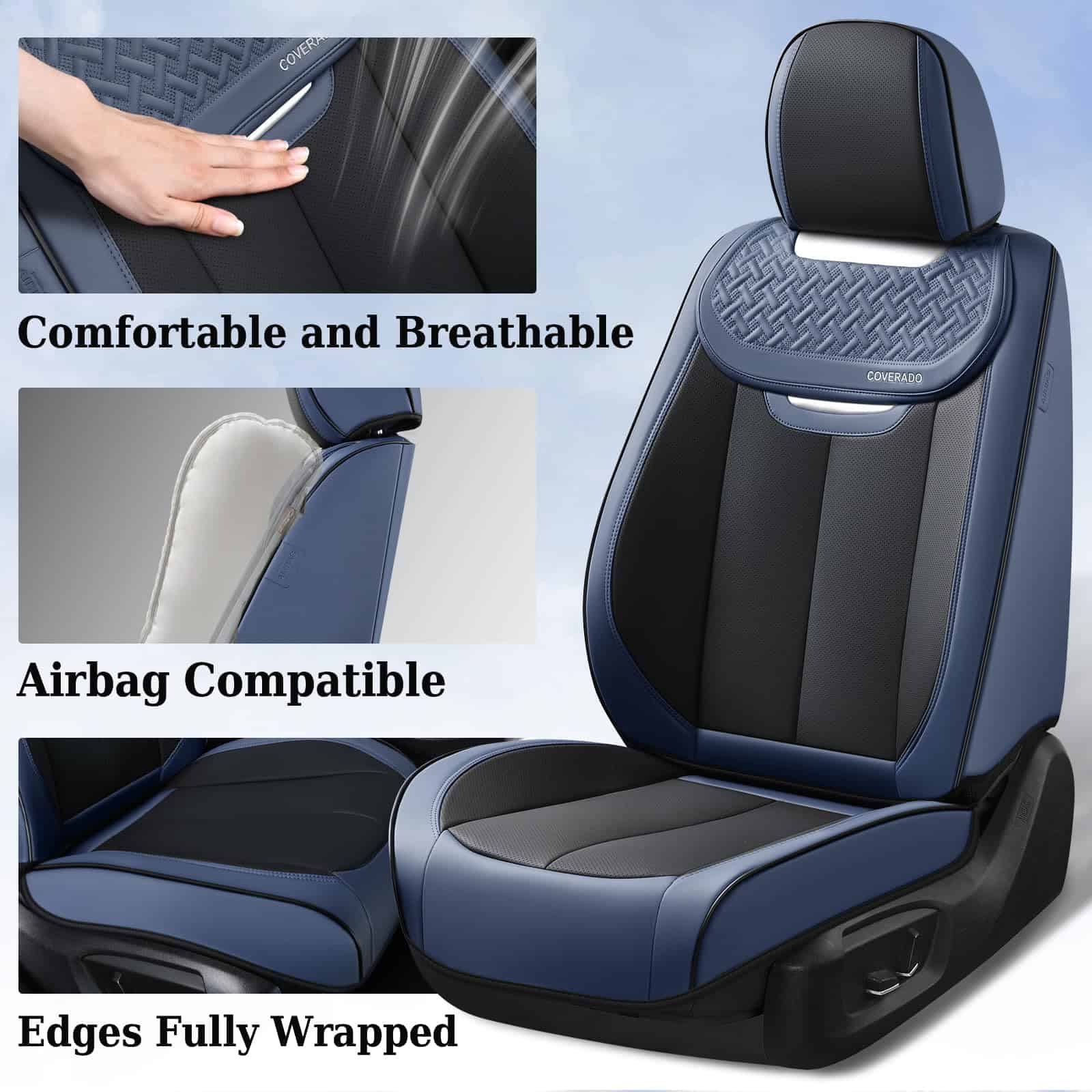 Cubiertas de asiento delantero y trasero para automóviles, - Imagen 8