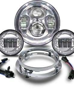 Faros delanteros LED de motocicleta de 7 -Chrome