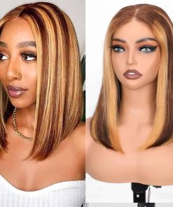 Pelucas Bob de Pelo Humano Vemalin 4/27 Rubia Miel sin