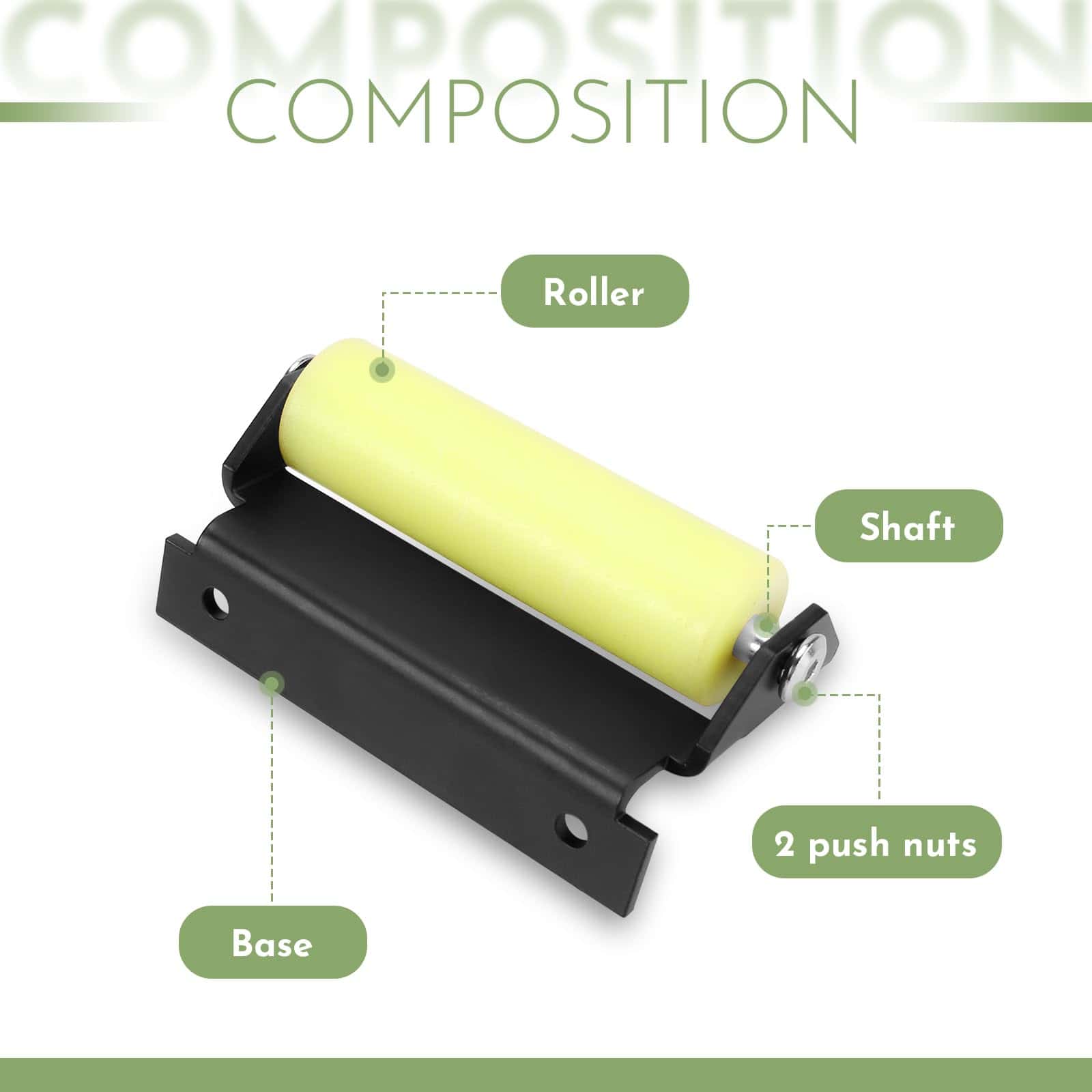 2 Paquete de Rodillo Deslizante J-36, Rodillo de Servicio - Imagen 5